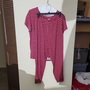 Secret Treasures Red and White Cozy Pajama Set No Refunds